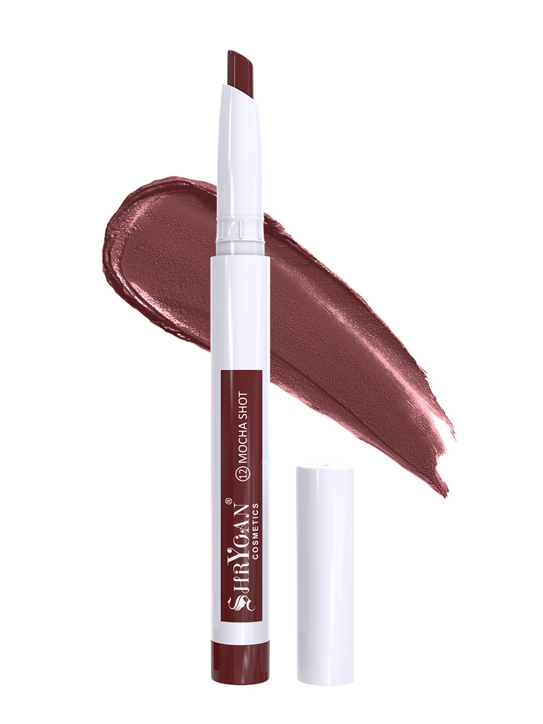 

SHRYOAN Waterproof & Smudge Proof Perfect Pout Non Transfer Matte Lipstick - Mocha Shot 12, Brown