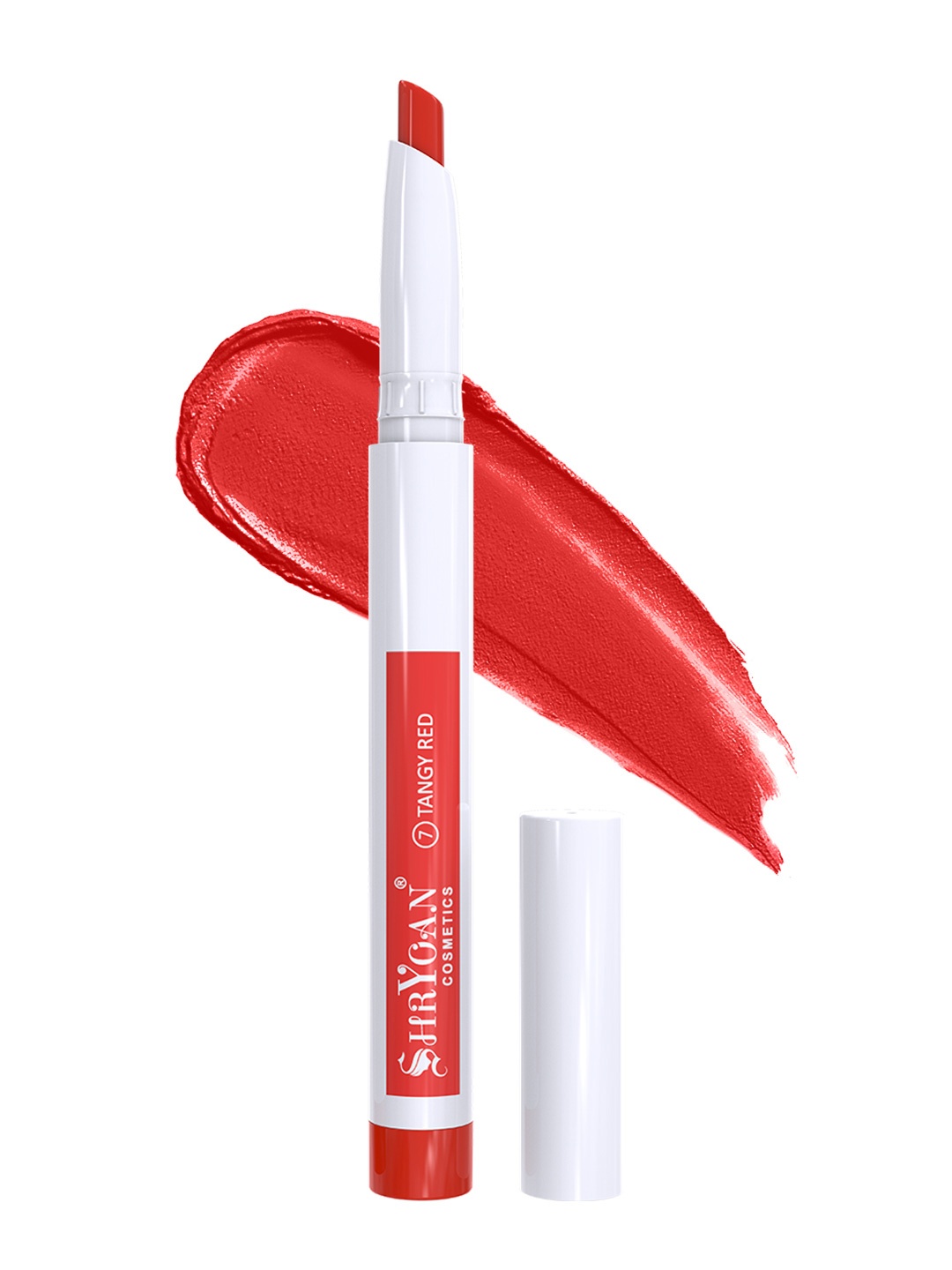 

SHRYOAN Waterproof & Smudge Proof Perfect Pout Non Transfer Matte Lipstick - Tangy Red 7, Orange