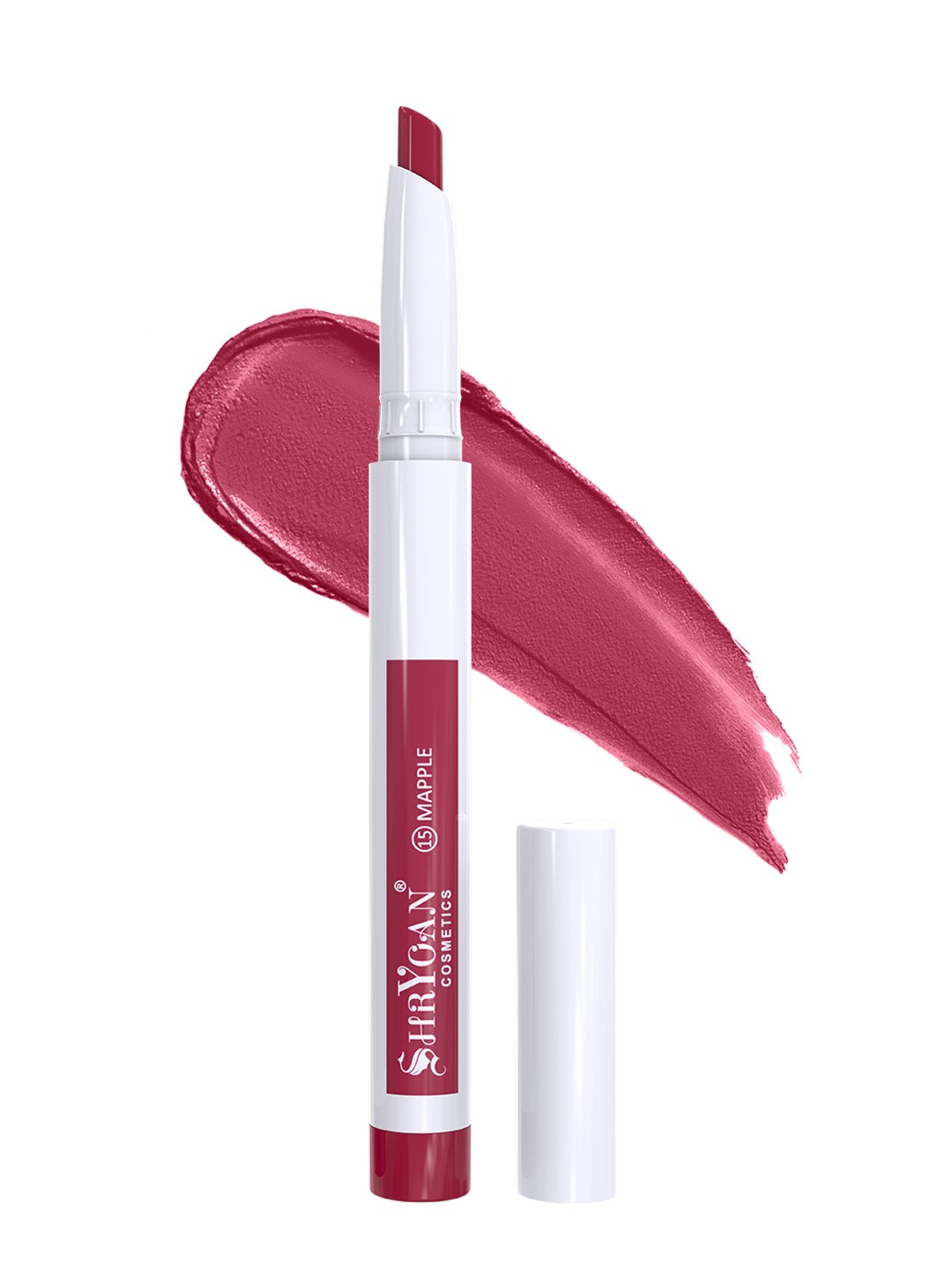 

SHRYOAN Waterproof & Smudge Proof Perfect Pout Non Transfer Matte Lipstick - Mapple 15, Maroon