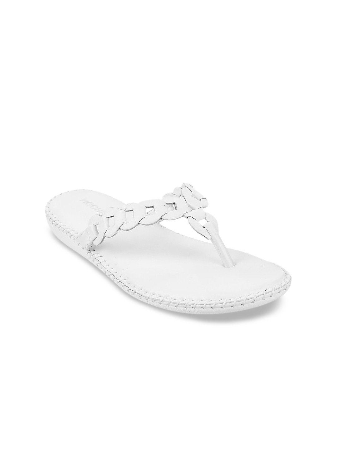 

Mochi Women White Laser Cuts Flats