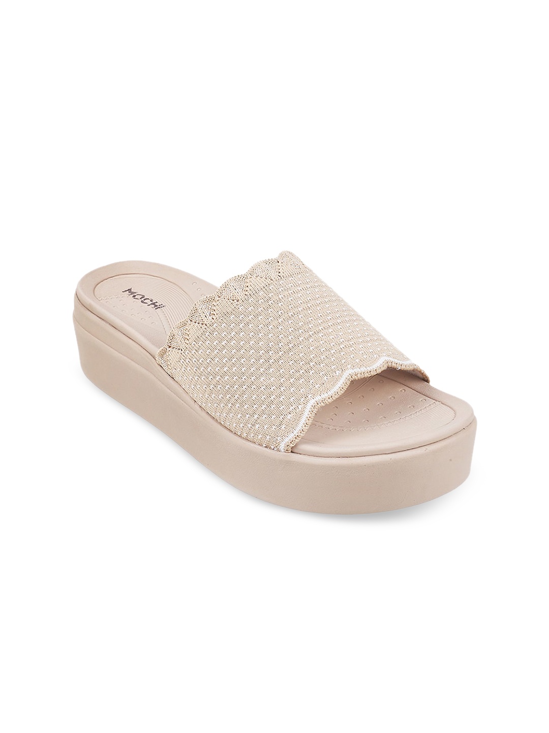 

Mochi Beige Flatform Mules