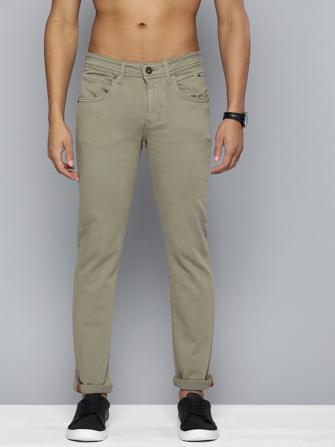 

Flying Machine Men Jackson Skinny Fit Stretchable Jeans, Green