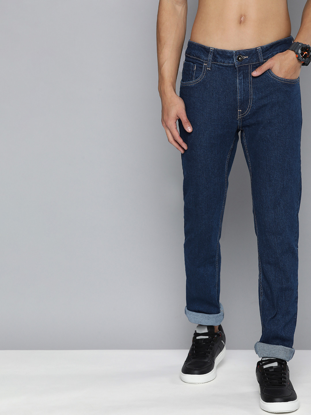 

Flying Machine Men Micheal Slim Fit Stretchable Jeans, Blue