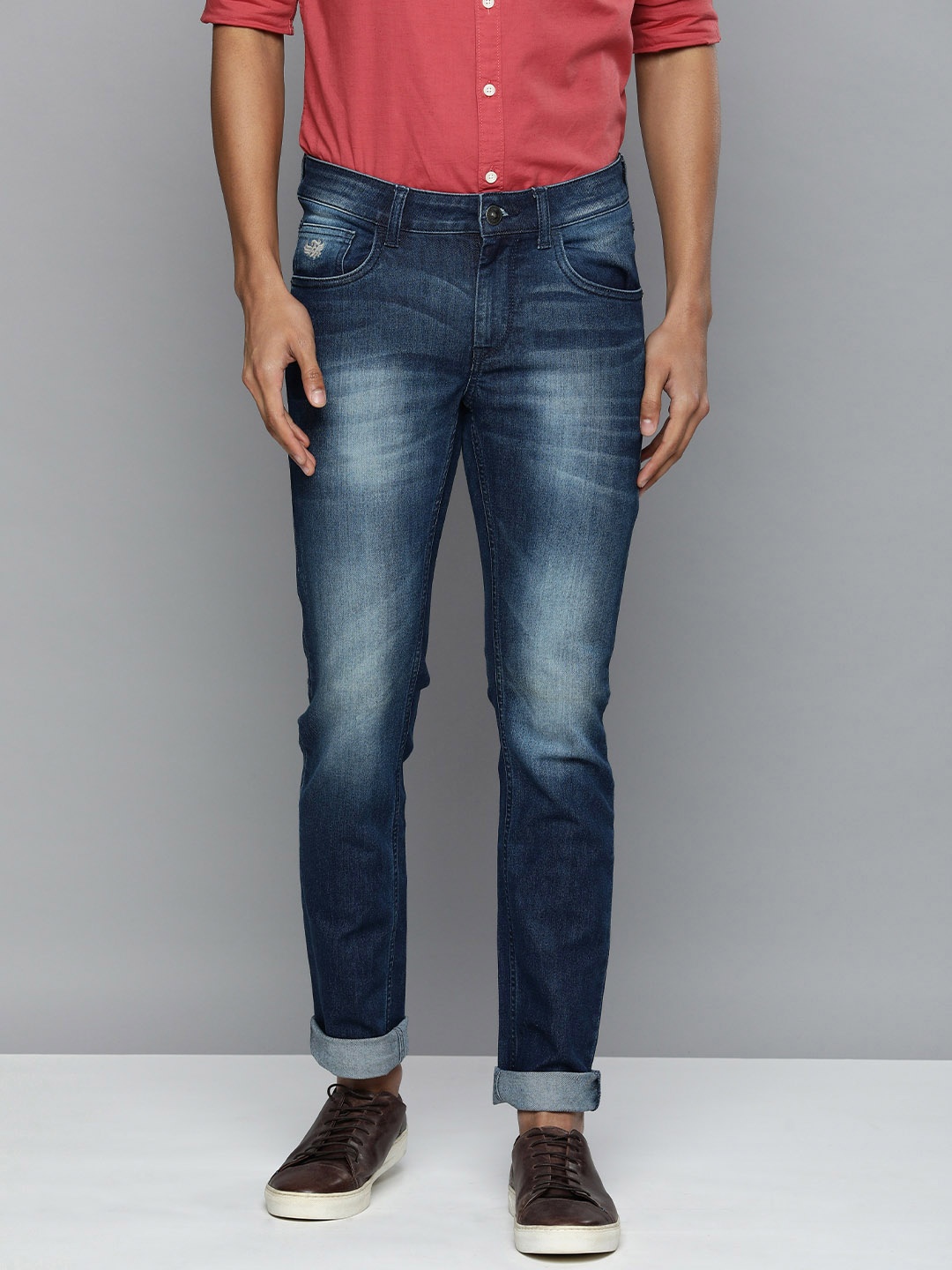 

Flying Machine Men Dark Blue Skinny Fit Light Fade Stretchable Jeans