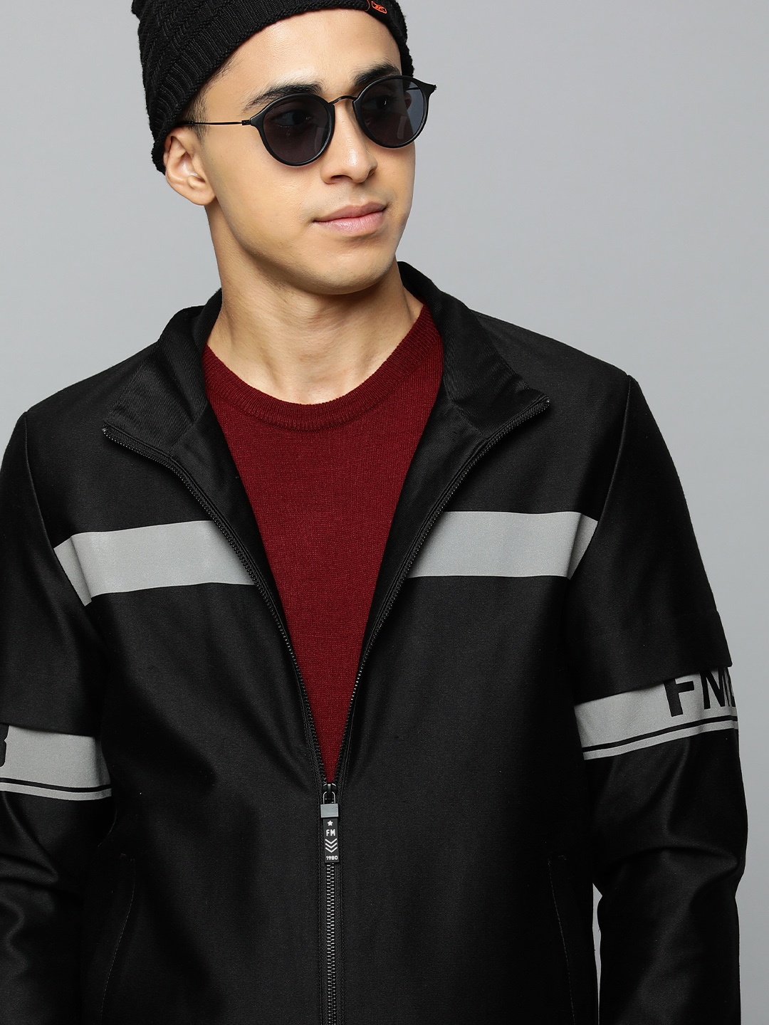 

Flying Machine Men Black Bomber Jacket