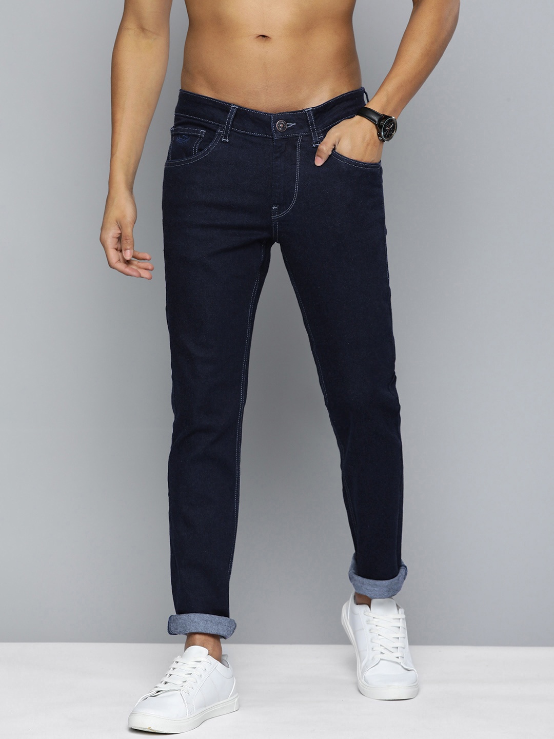 

Flying Machine Men Mid-Rise Stretchable Jeans, Blue