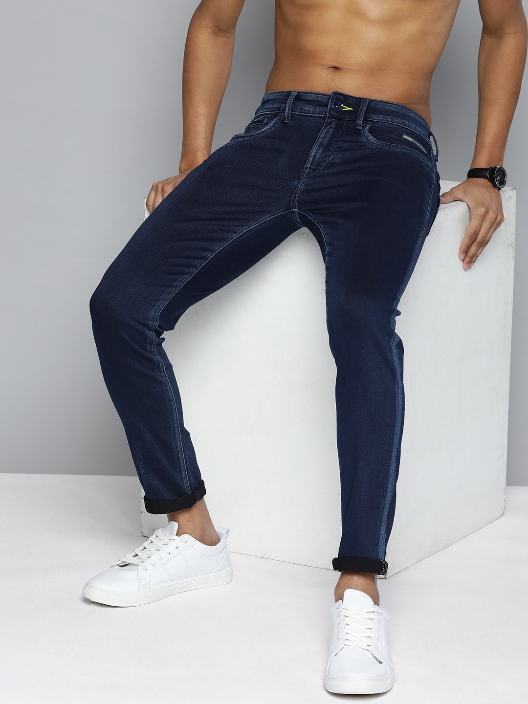 

Flying Machine Men Skinny Fit Stretchable Jeans, Blue