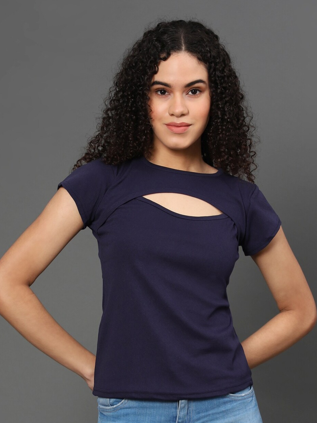 

WESTHOOD Blue Solid Top