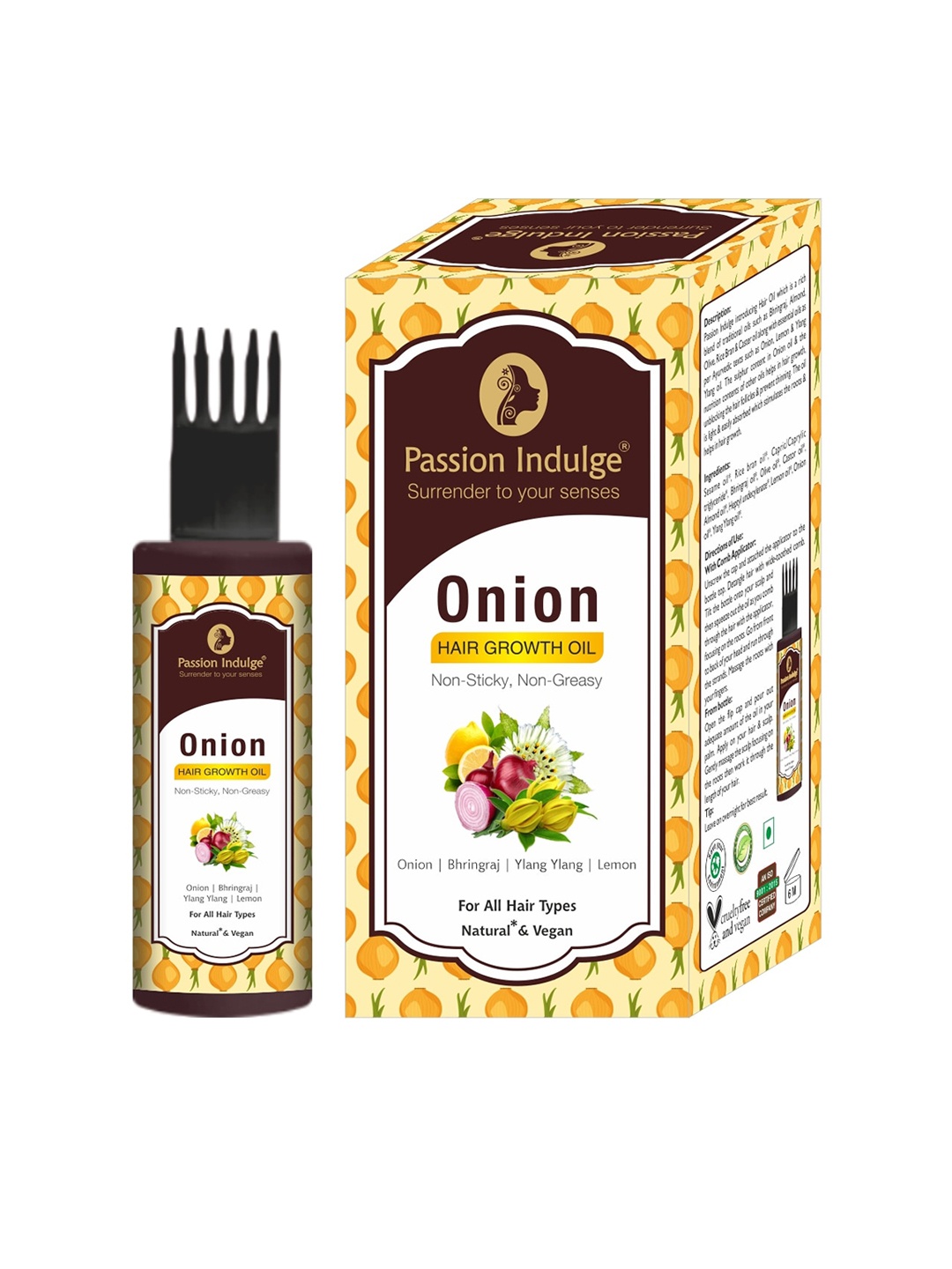 

Passion Indulge Natural Onion Hair Growth Oil 100 ml, White
