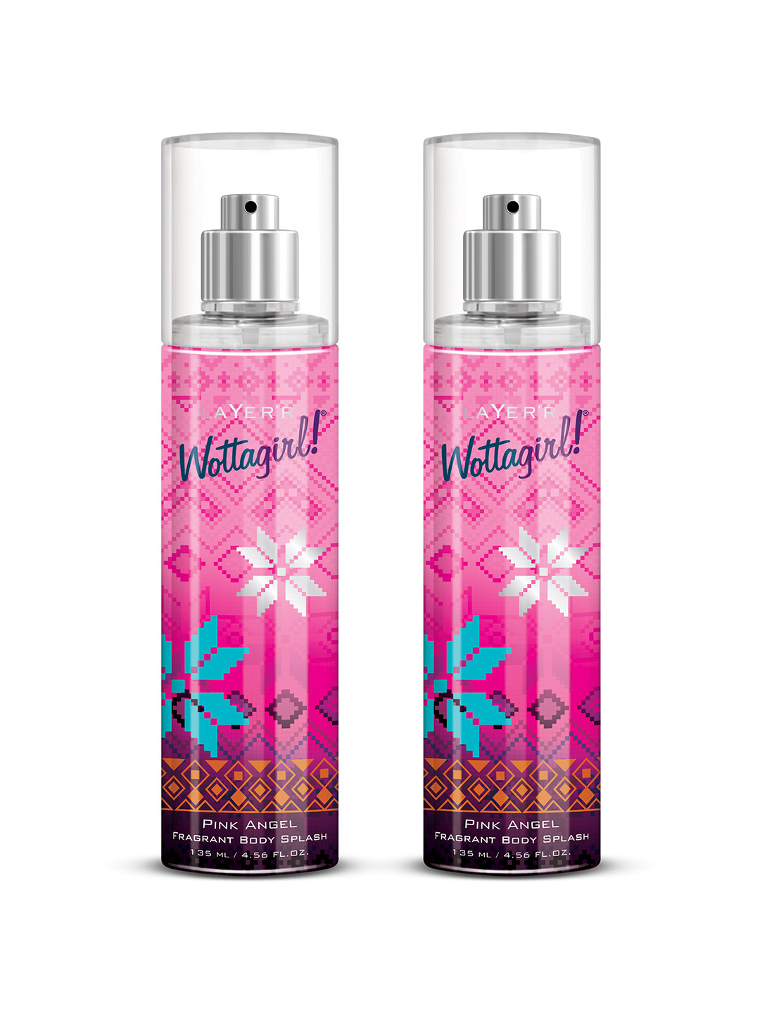 

Layerr Wottagirl Women Set of 2 Pink Angel Fragrant Body Splash - 135 ml Each