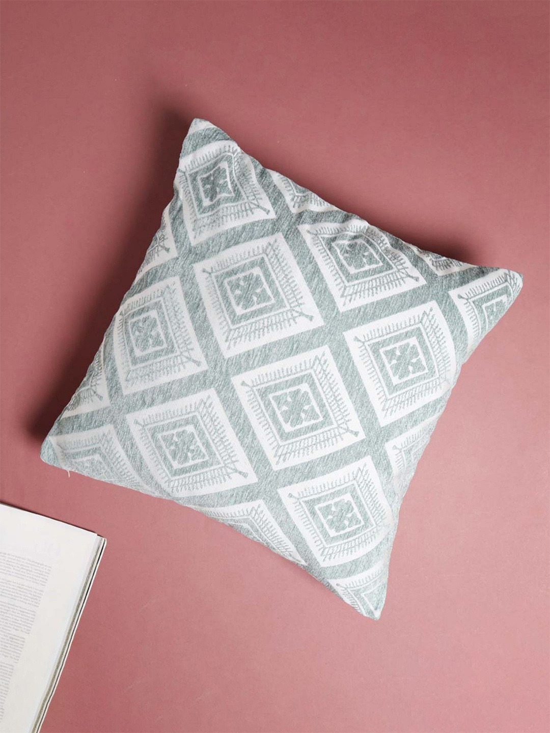 

Nestasia Green and White Chair Cushion Cover