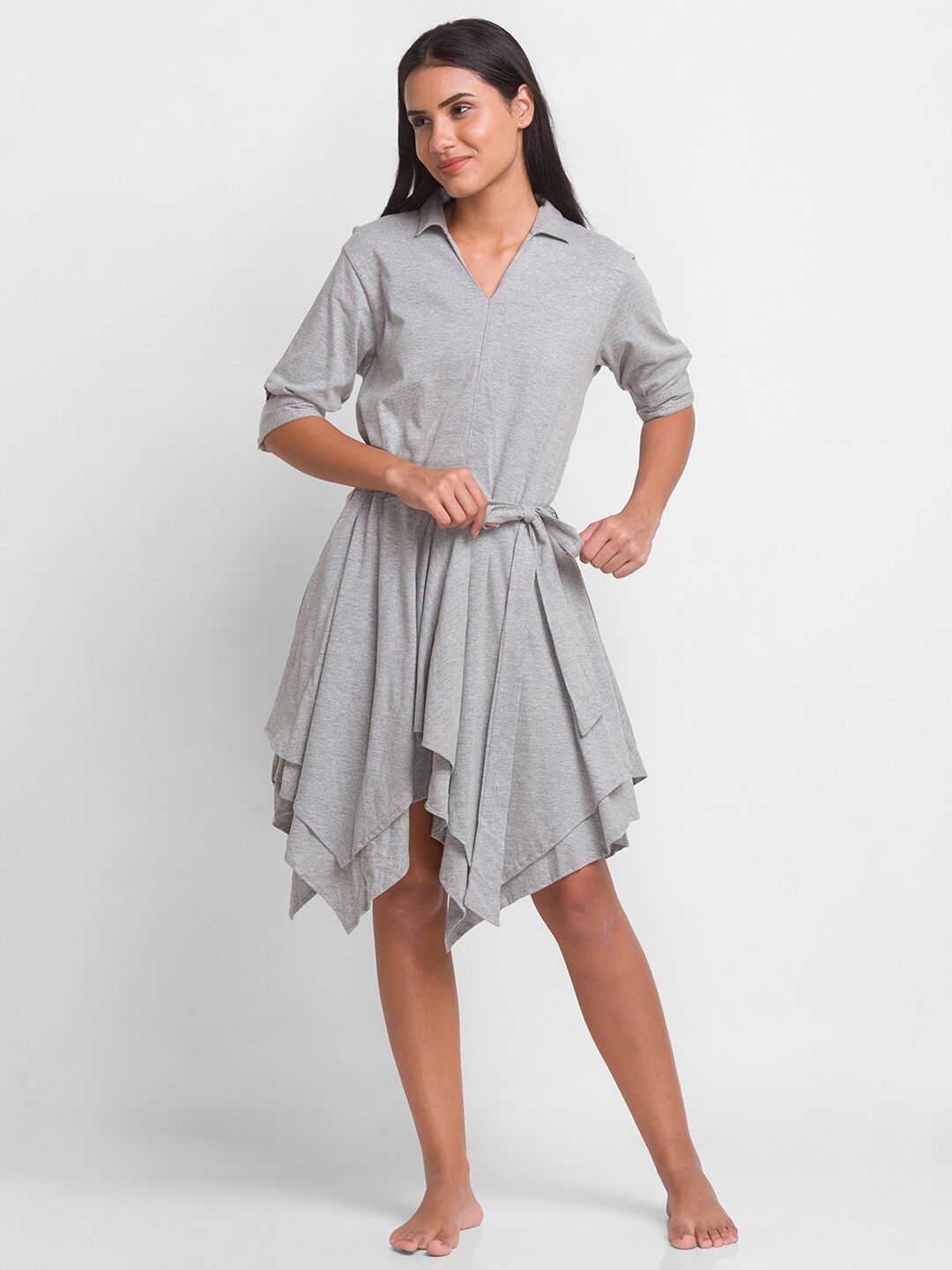 

XIN Grey Melange Nightdress