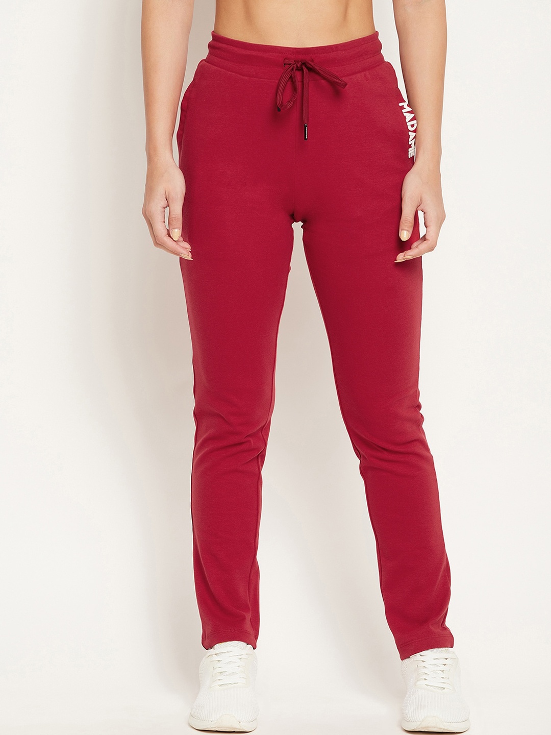 

Madame Women Maroon Solid Track Pants