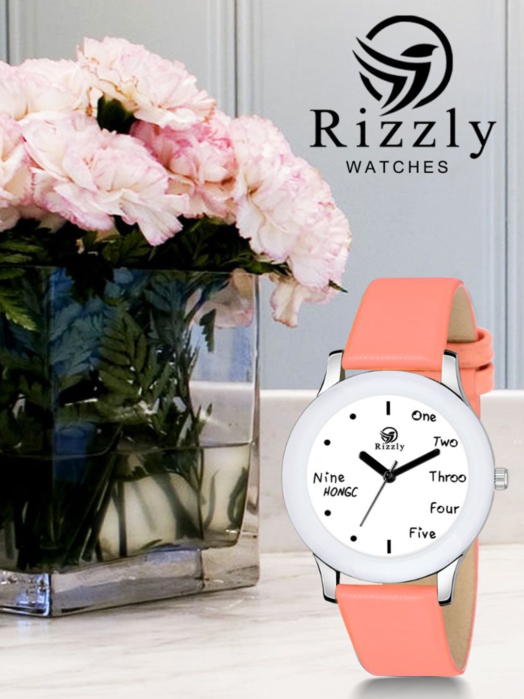 

Septem Women White Dial & Orange Leather Bracelet Style Straps Analogue Watch