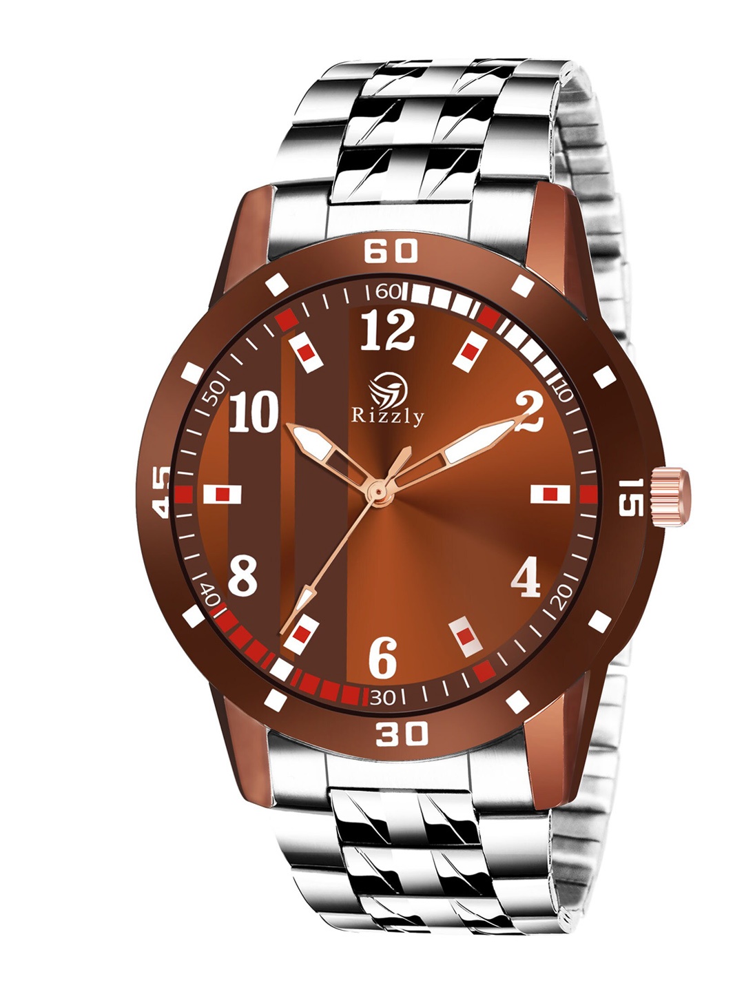 

Septem Men Brown Dial & Silver Toned Stainless Steel Analogue Watch-SP-225
