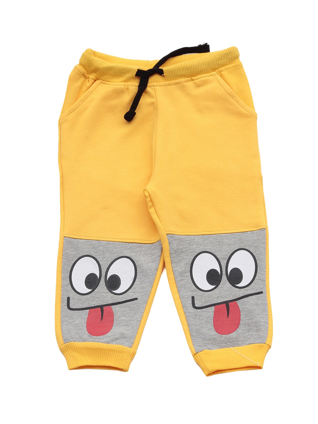 

Lil Lollipop Unisex Kids Yellow Printed Joggers