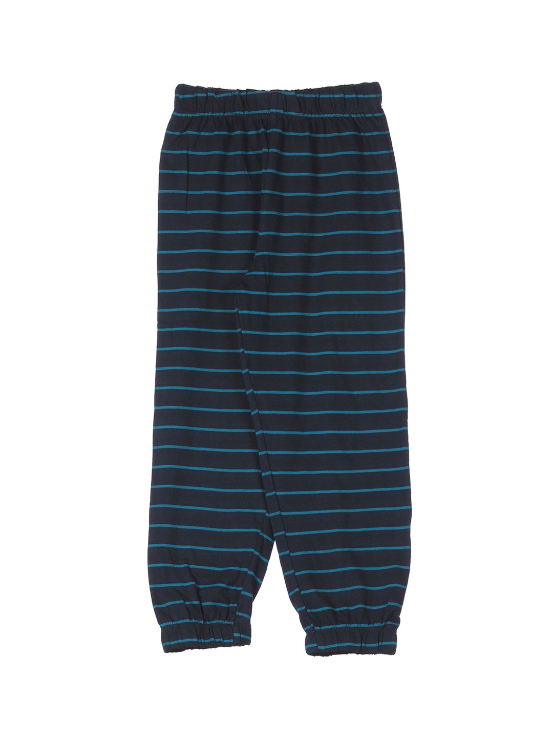 

Lil Lollipop Kids Navy Blue Striped Cotton Joggers