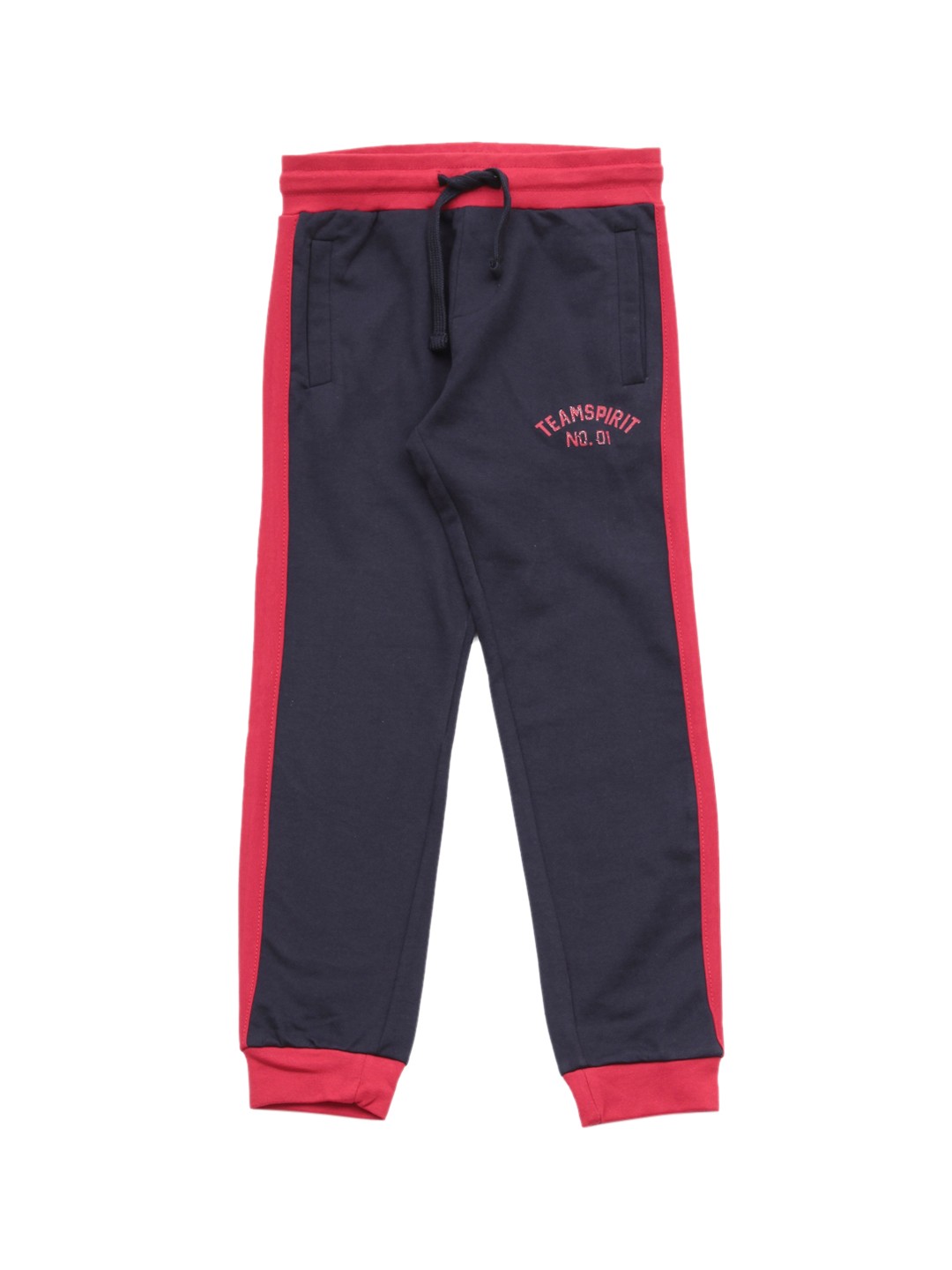 

Lil Lollipop Unisex Kids Navy Blue Colourblocked Jogger Trousers