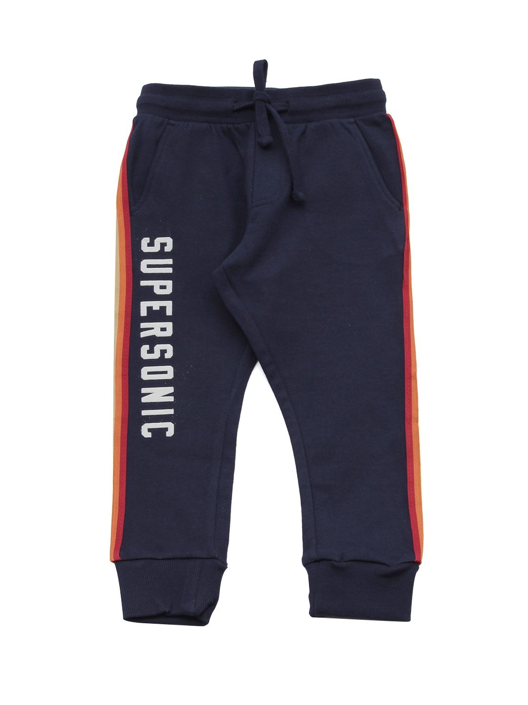 

Lil Lollipop Unisex Kids Navy Blue Printed Trousers