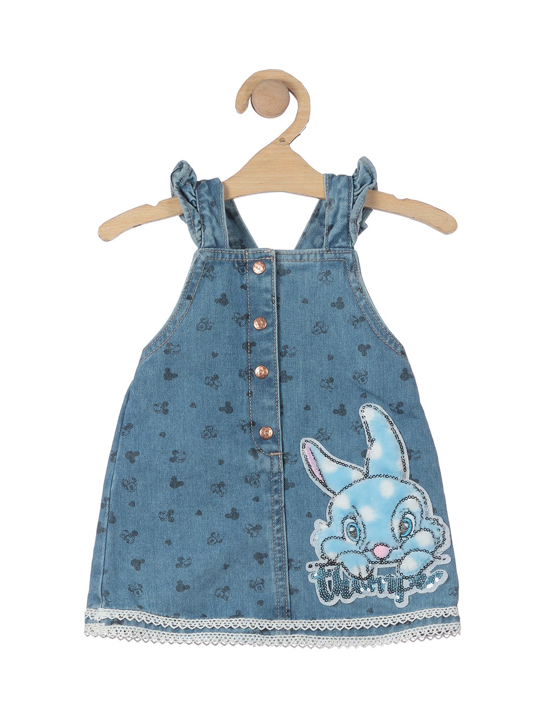 

Lil Lollipop Blue Denim Cotton Pinafore Dress
