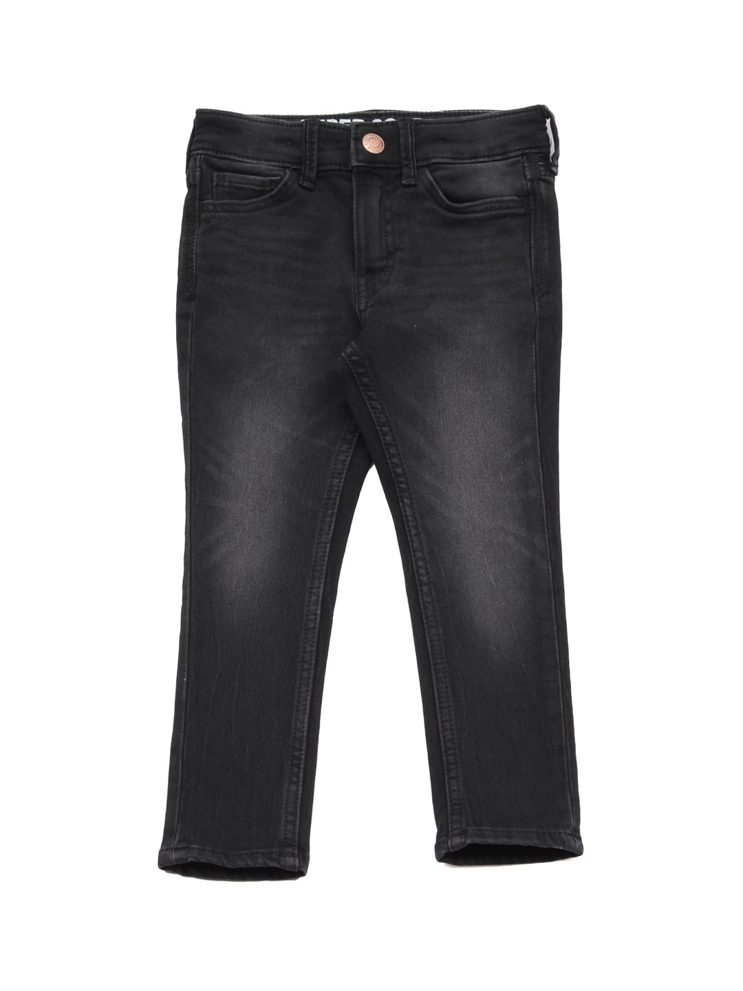 

Lil Lollipop Unisex Kids Black Straight Fit Light Fade Jeans