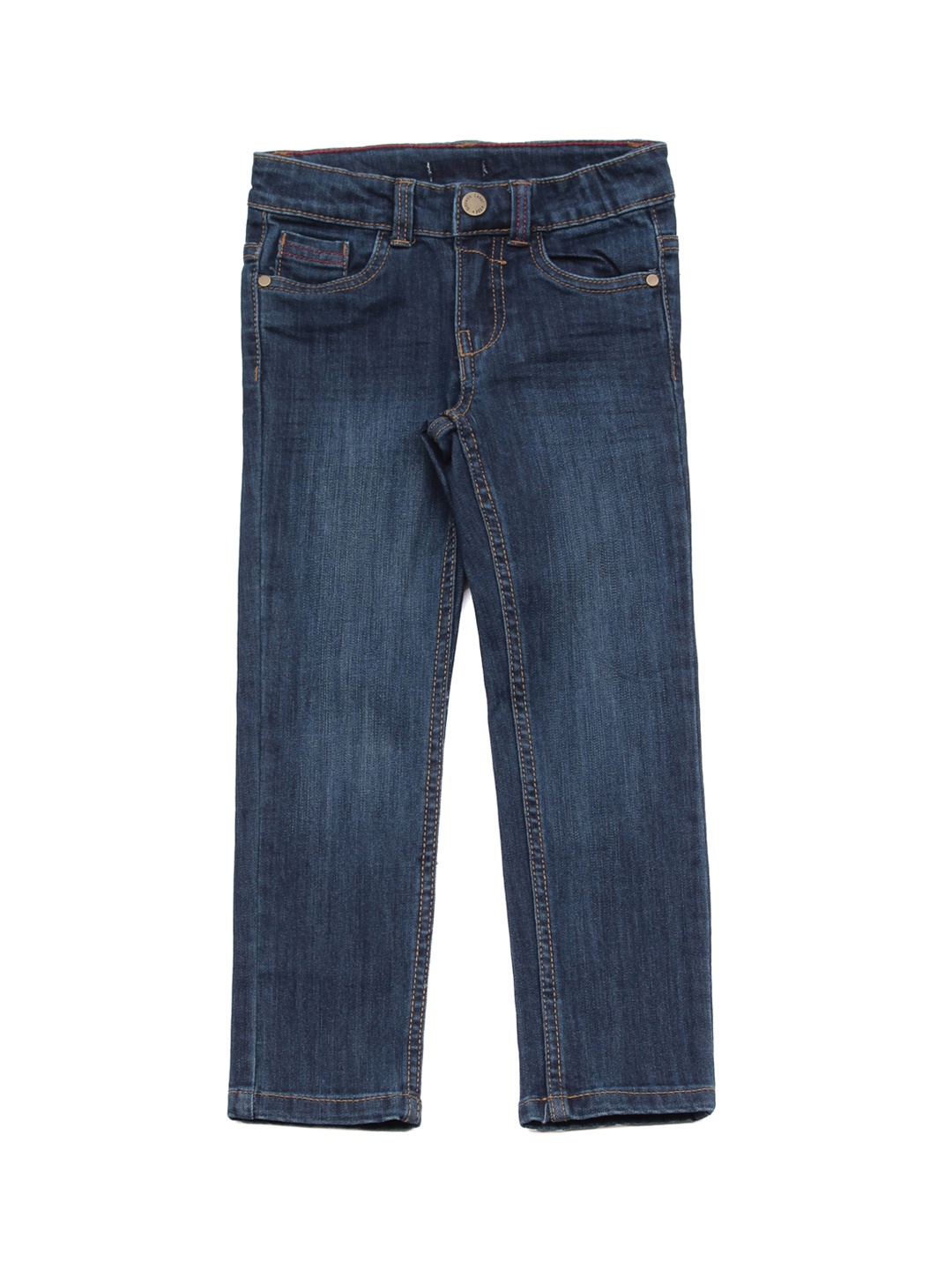 

Lil Lollipop Unisex Kids Navy Blue Straight Fit Light Fade Jeans