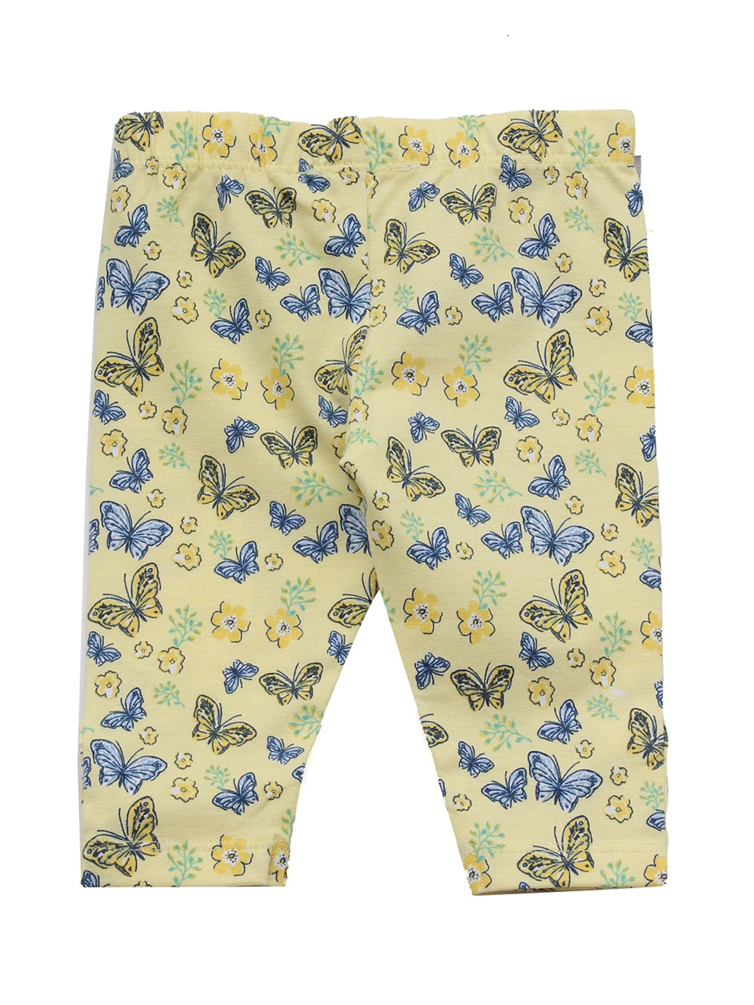 

Lil Lollipop Infant Girls Yellow & Blue Printed Ankle-Length Leggings