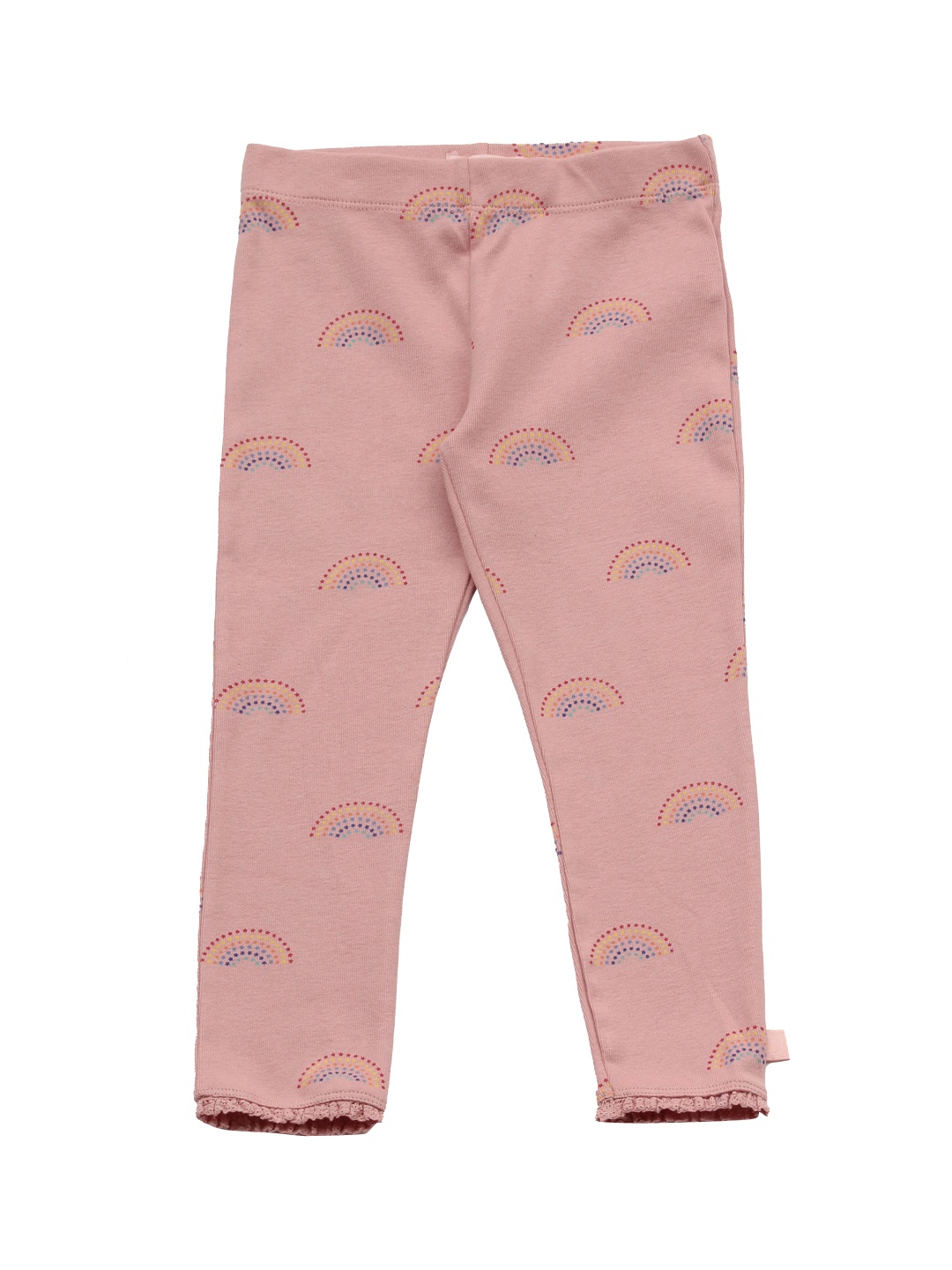 

Lil Lollipop Girls Peach Coloured Printed Ankle-Length Leggings