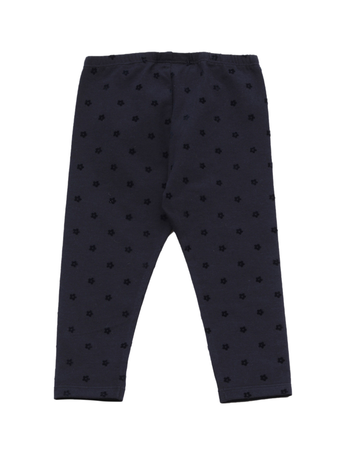 

Lil Lollipop Infant Girls Navy Blue Floral Print Ankle-Length Cotton Leggings