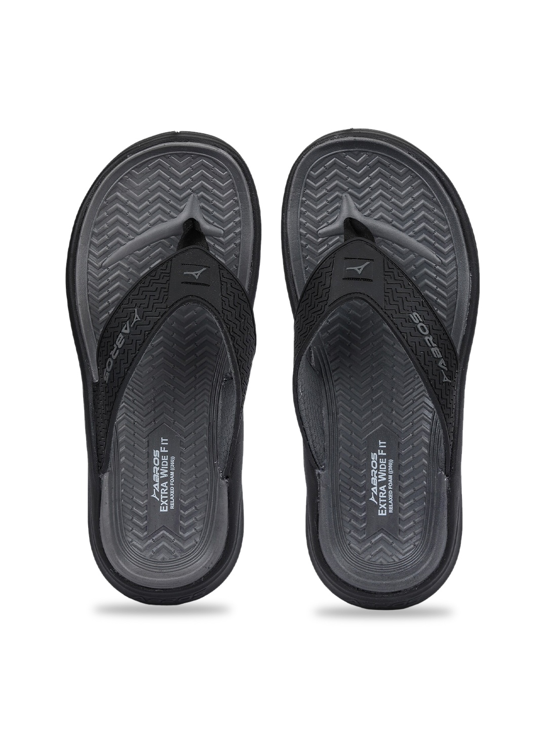 

ABROS Men Black Rubber Room Slippers