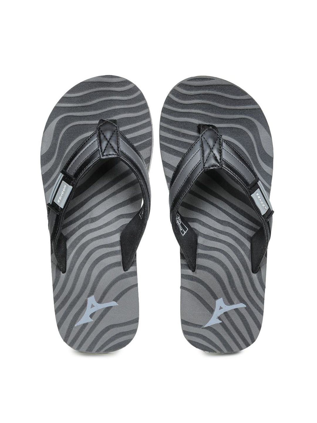 

ABROS Men Grey & White Printed Thong Flip-Flops