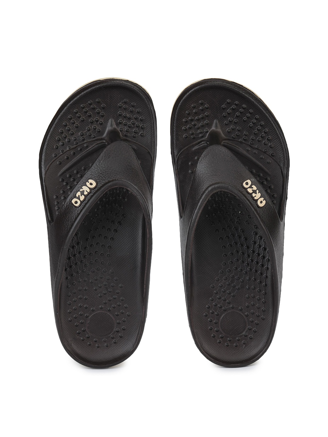 

ABROS Men Brown & Beige Thong Flip-Flops