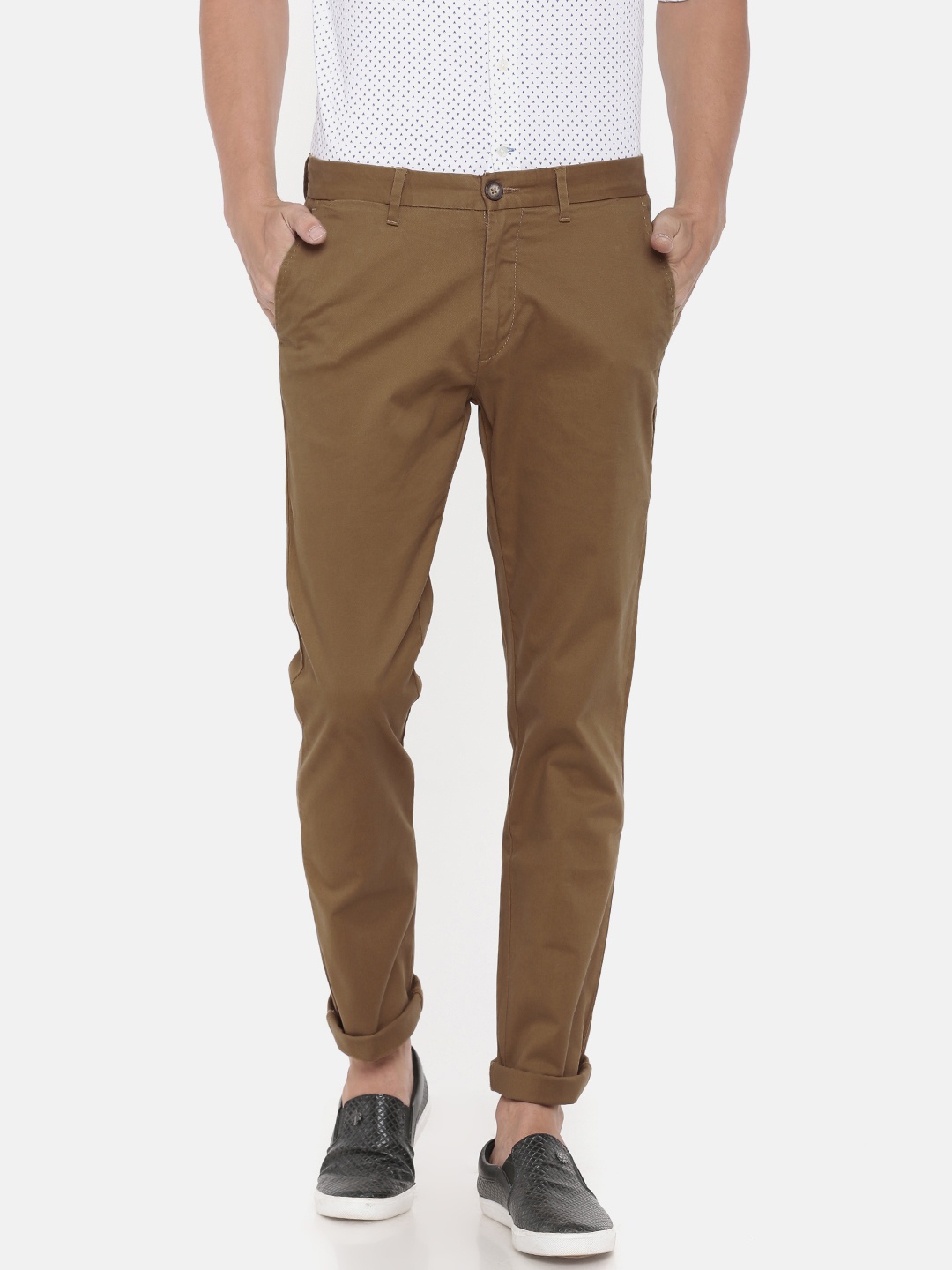 

U.S. Polo Assn. Men Khaki Slim Fit Solid Chinos