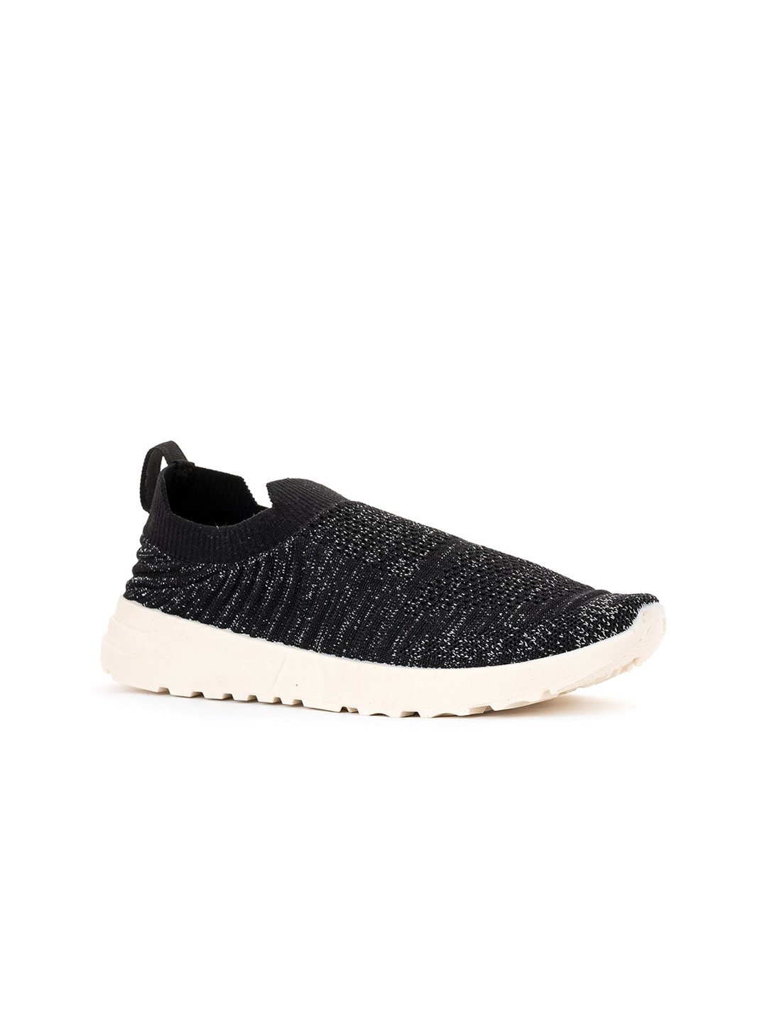 

Khadims Women Black Mesh Walking Non-Marking Shoes