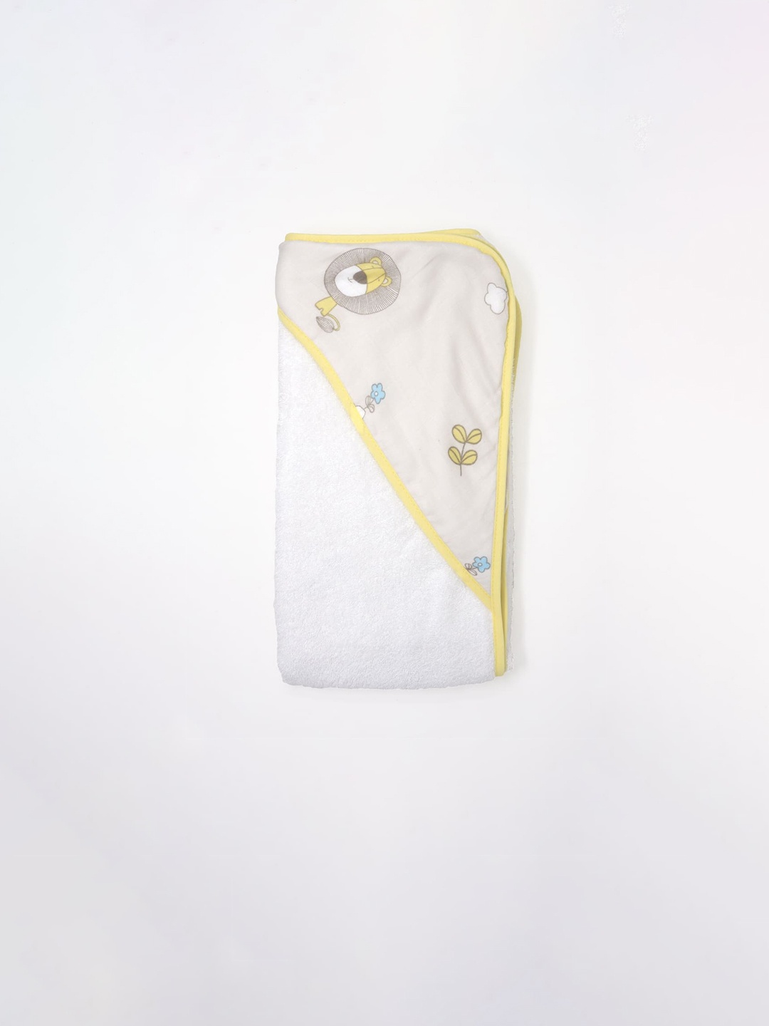 

cocoon care Infant Yellow Printed 350 GSM Bamboo Hooded Bath Towel