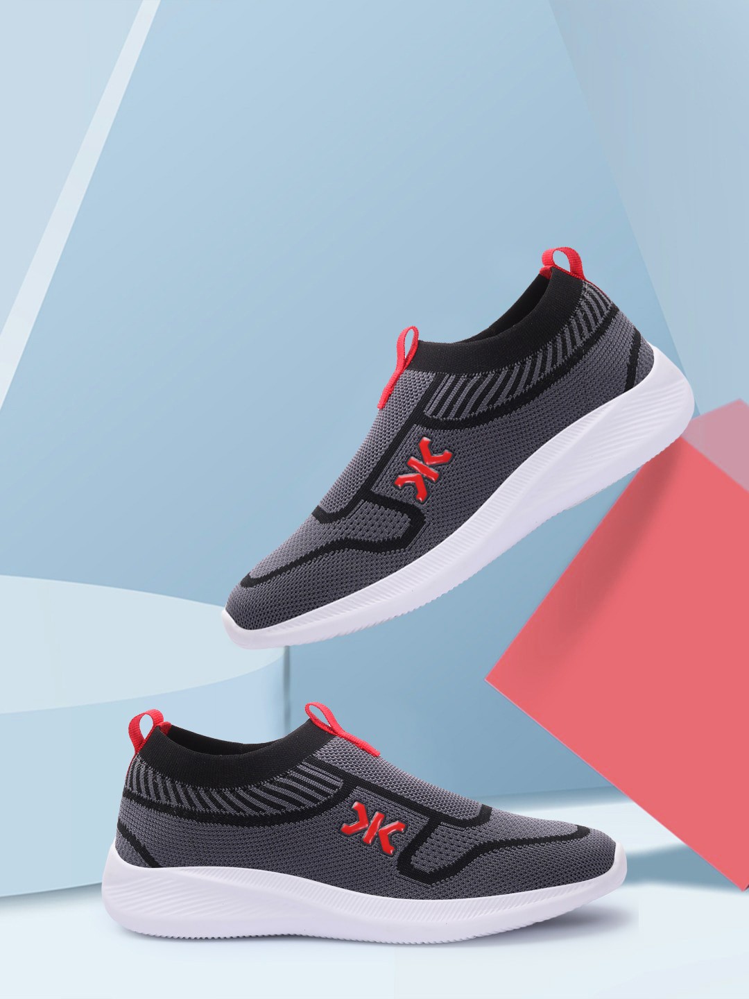 

Killer Men Grey Colourblocked Slip-On Sneakers