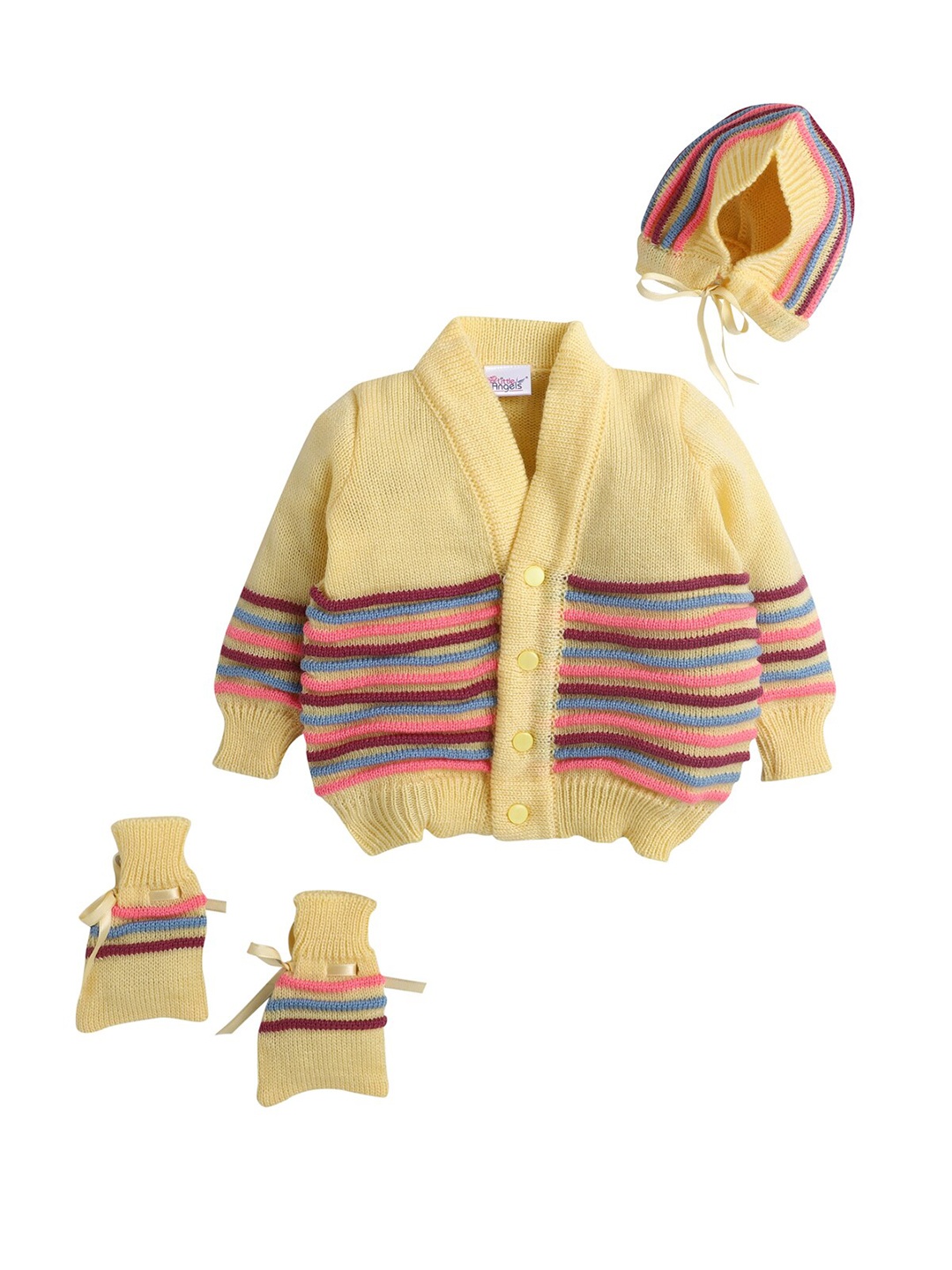 

Little Angels Unisex Kids Yellow & Red Striped