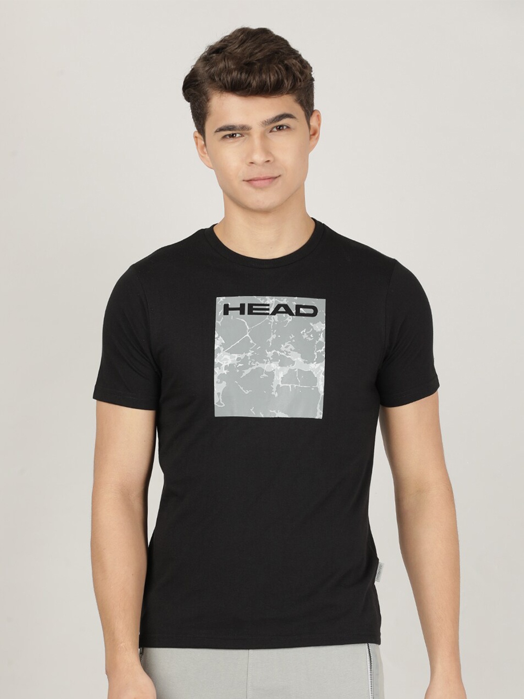 

Head Men Black Slim Fit T-shirt