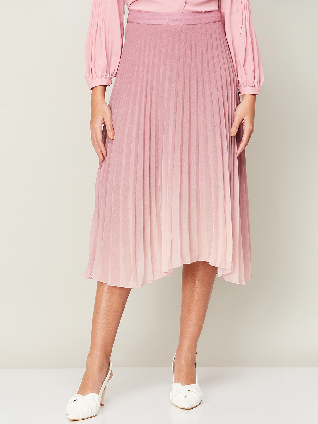 

CODE by Lifestyle Women Pink Pleated Skirt