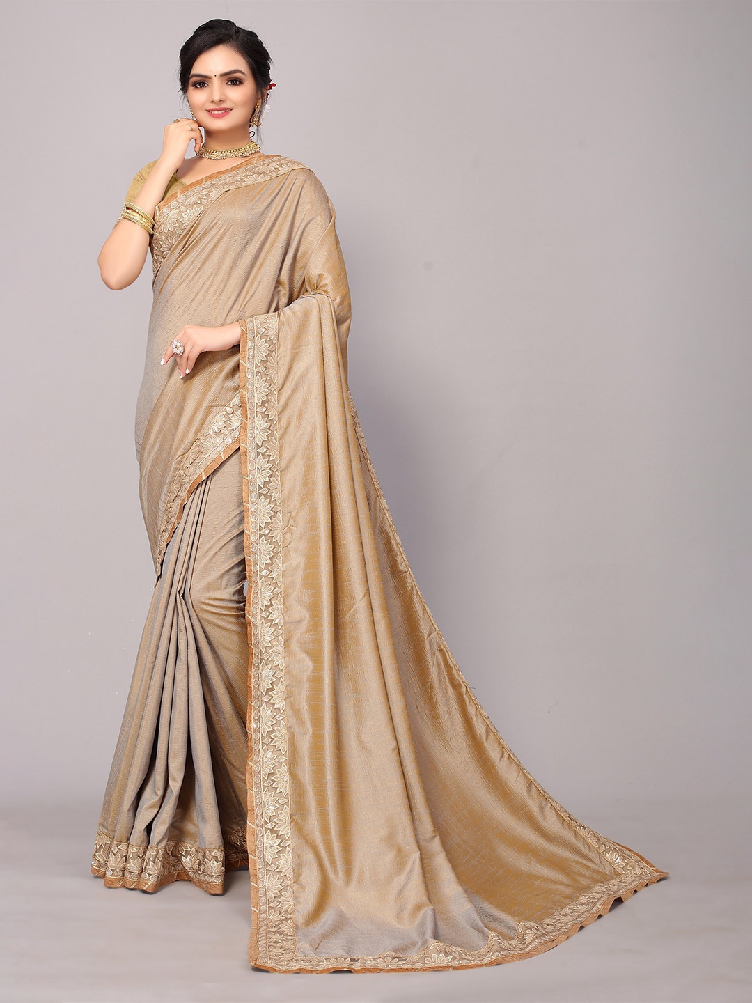 

KALINI Coffee Brown Saree