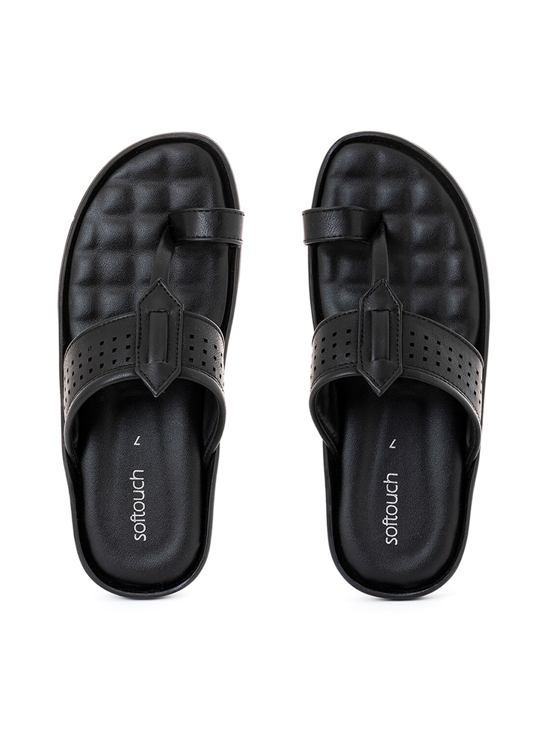 

Khadims Men Black Comfort Sandals