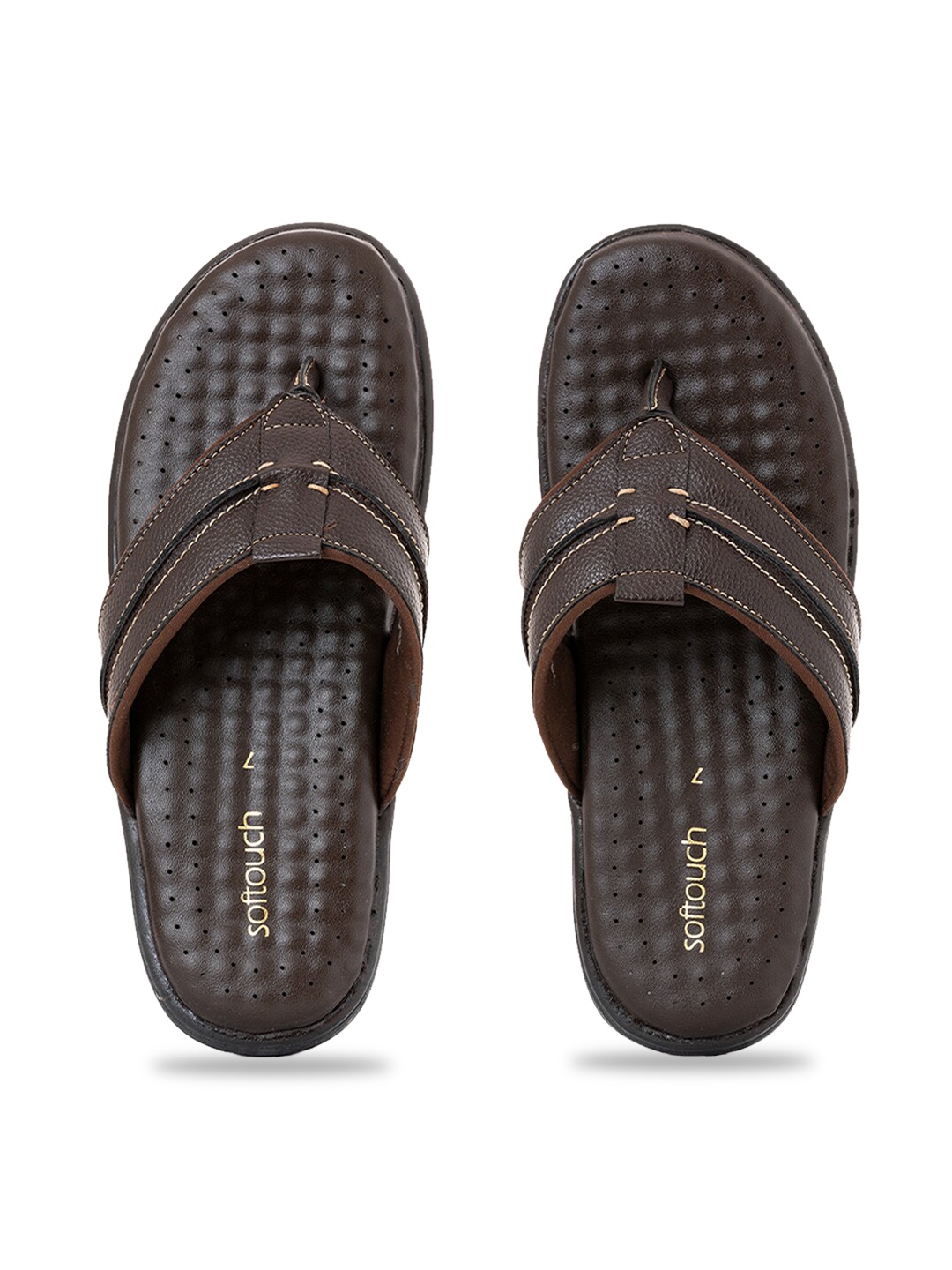 

Khadims Men Brown Thong Flip-Flops