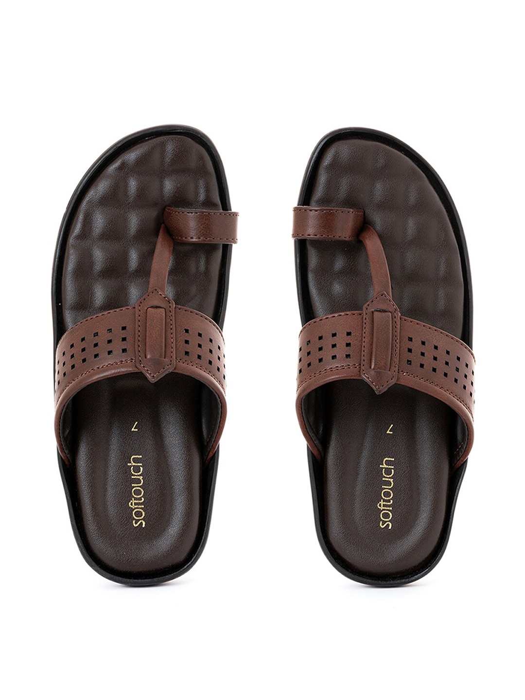 

Khadims Men Brown Ethnic Comfort Sandals