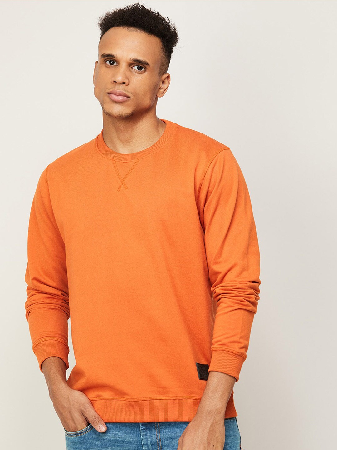 

Forca by Lifestyle Men Rust Brown Cotton Sweatshirt