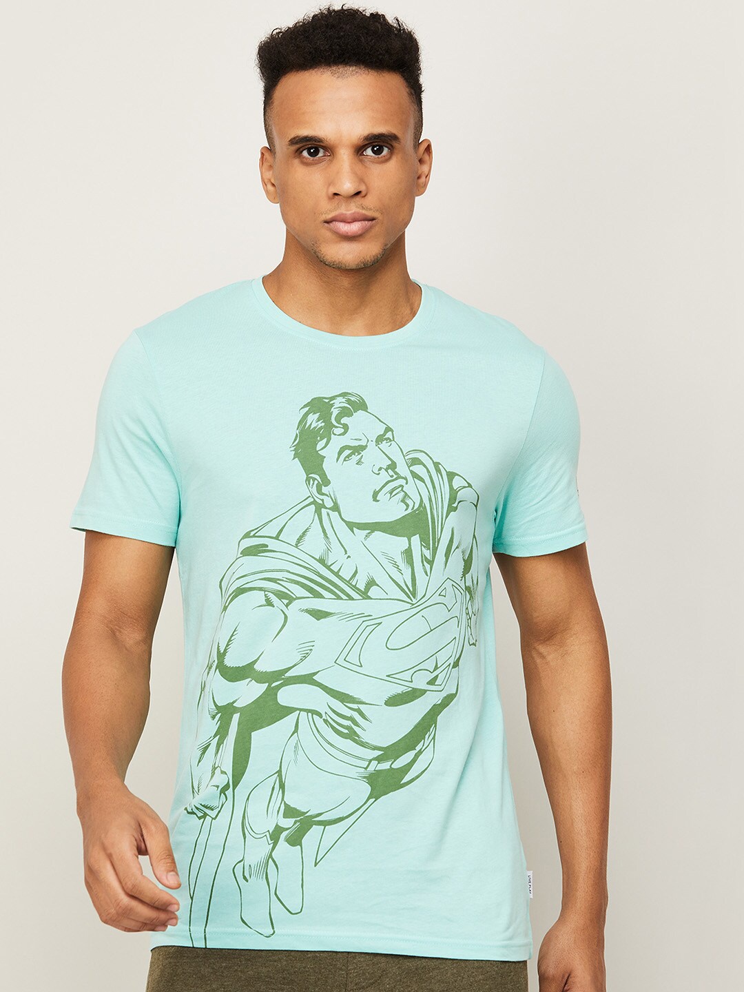 

Fame Forever by Lifestyle Men Blue Superman Printed T-shirt