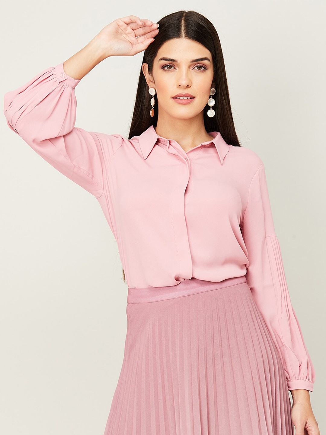 

CODE by Lifestyle Pink Shirt Style Top