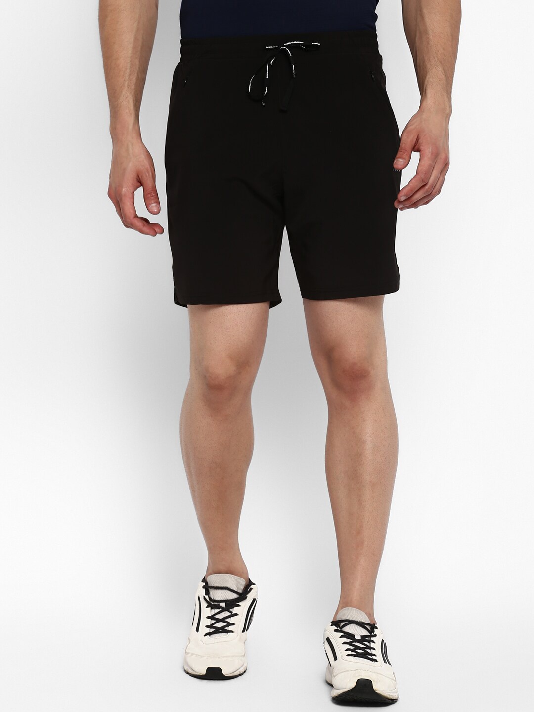 

FURO by Red Chief Men Black Solid Regular Fit Polyester Sports Shorts