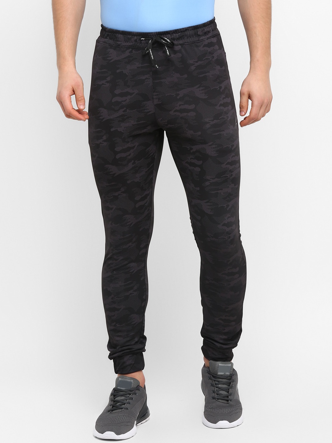 

FURO by Red Chief Men Black Camouflaged Track Pants