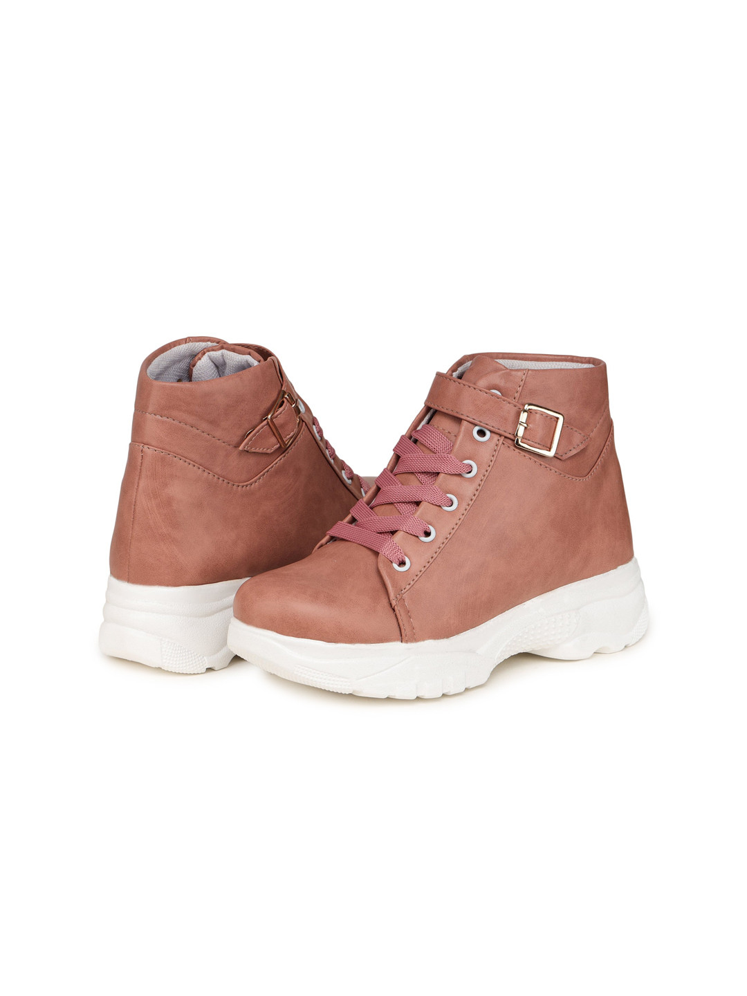 

BOOTCO Women Rust & White Heeled Boot