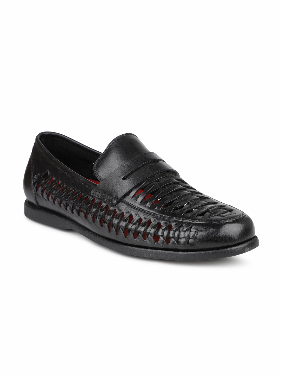 

ATESBER by Inc.5 Men's Black Solid Formal Slip-On Shoes